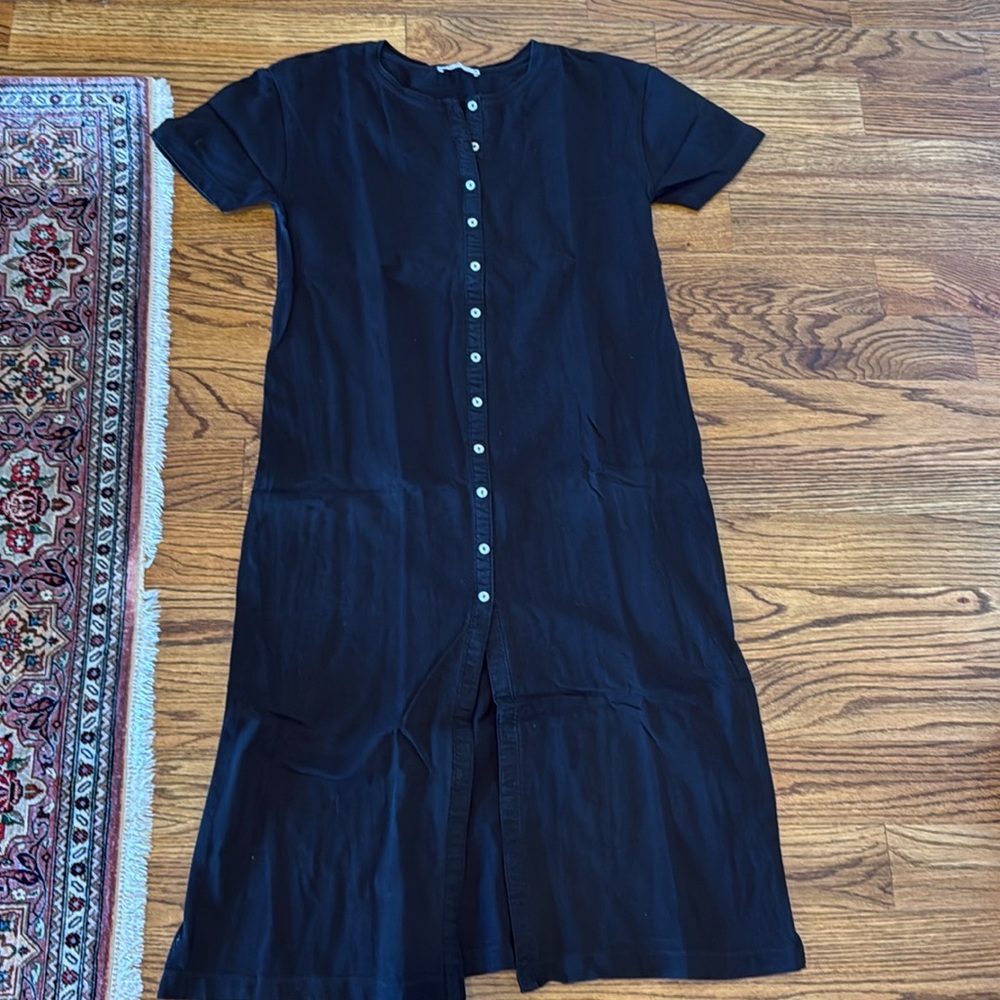 Zara Woman’s black short sleeve tee shirt cotton dress sz M